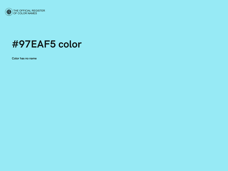 #97EAF5 color image