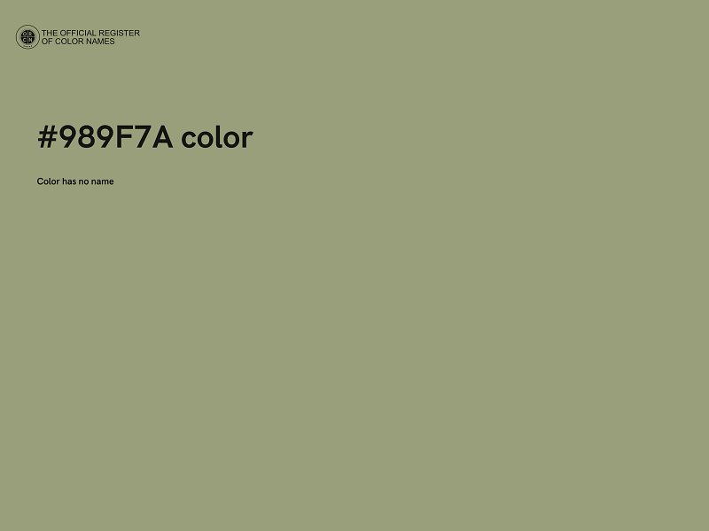 #989F7A color image