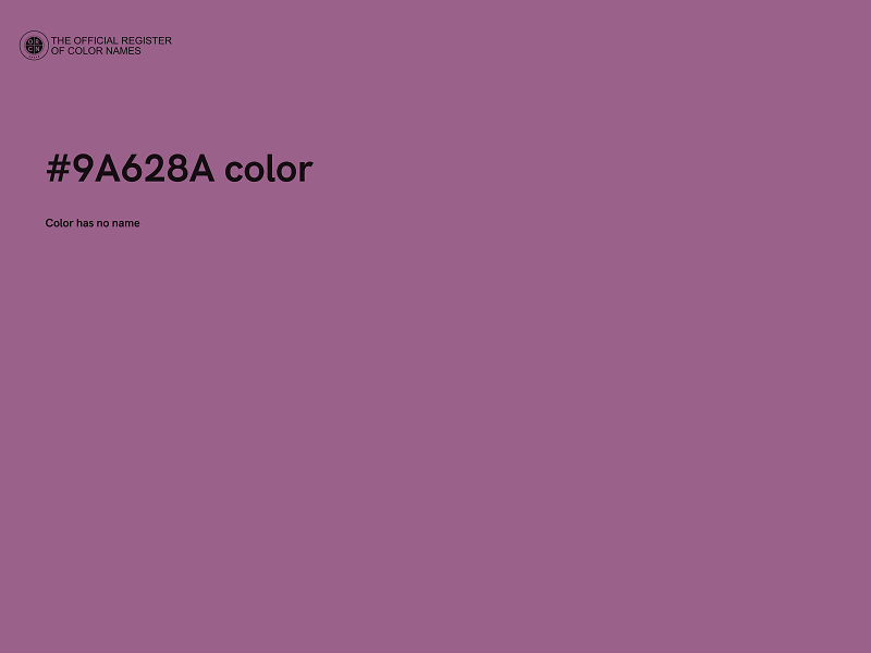 #9A628A color image