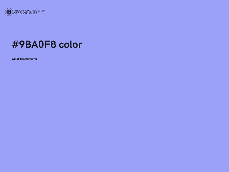 #9BA0F8 color image