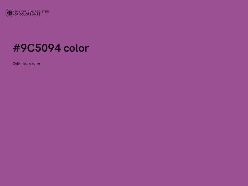 #9C5094 color image