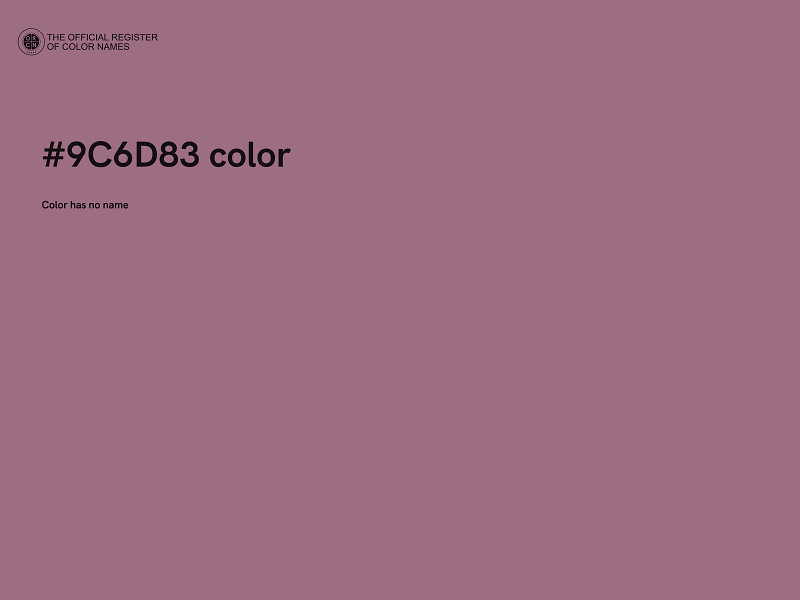 #9C6D83 color image