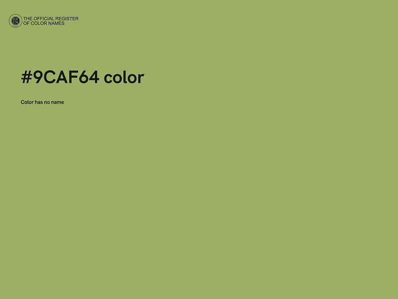 #9CAF64 color image