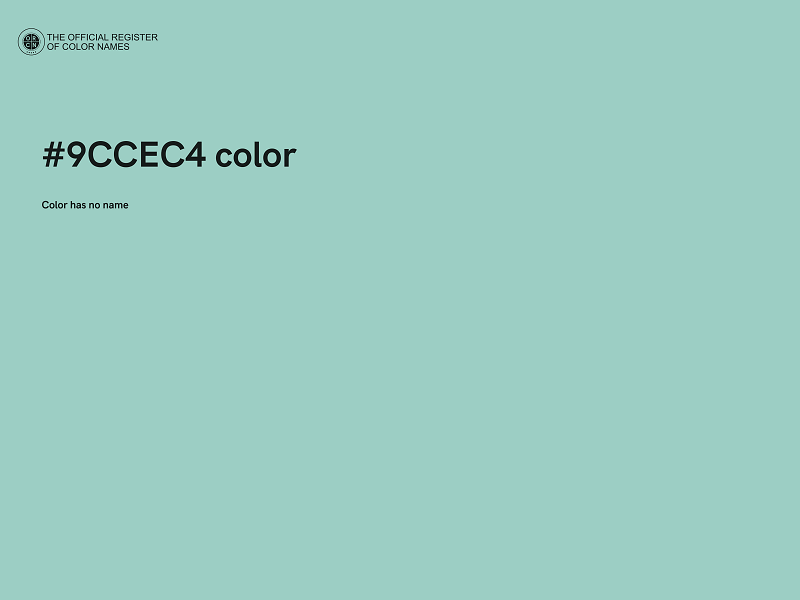 #9CCEC4 color image