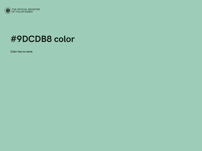 #9DCDB8 color image