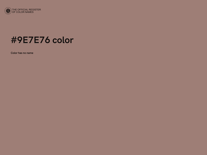 #9E7E76 color image