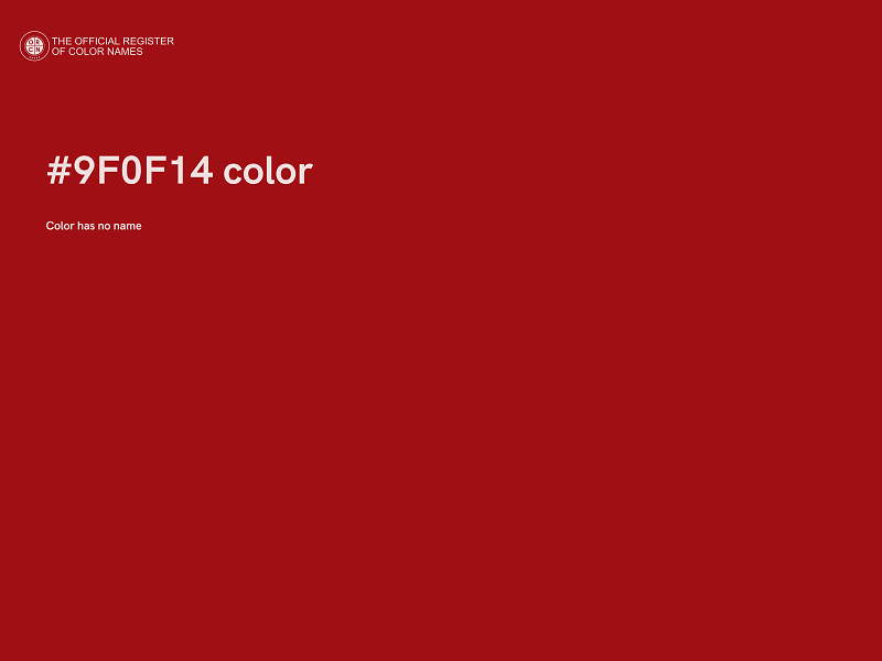 #9F0F14 color image