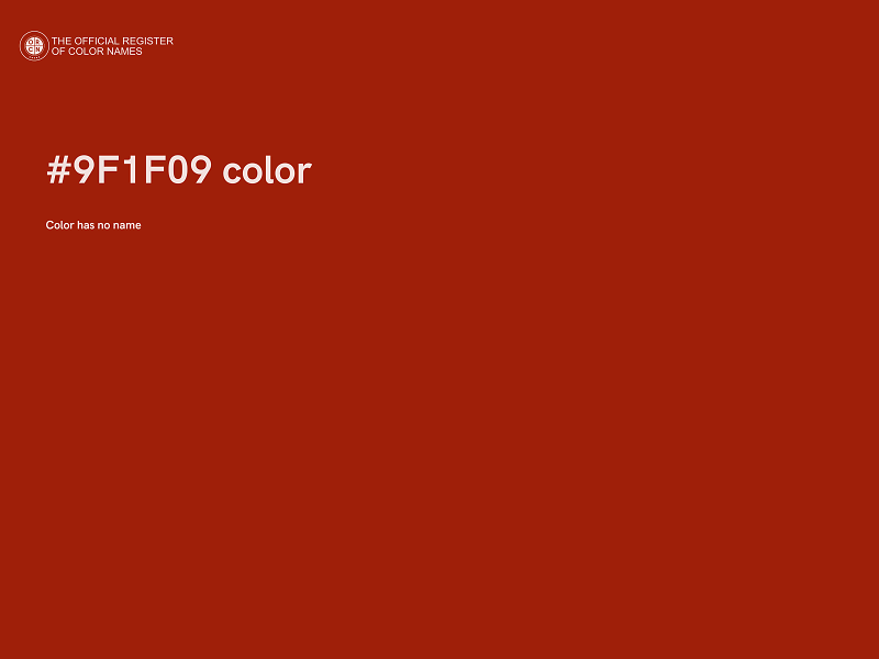 #9F1F09 color image