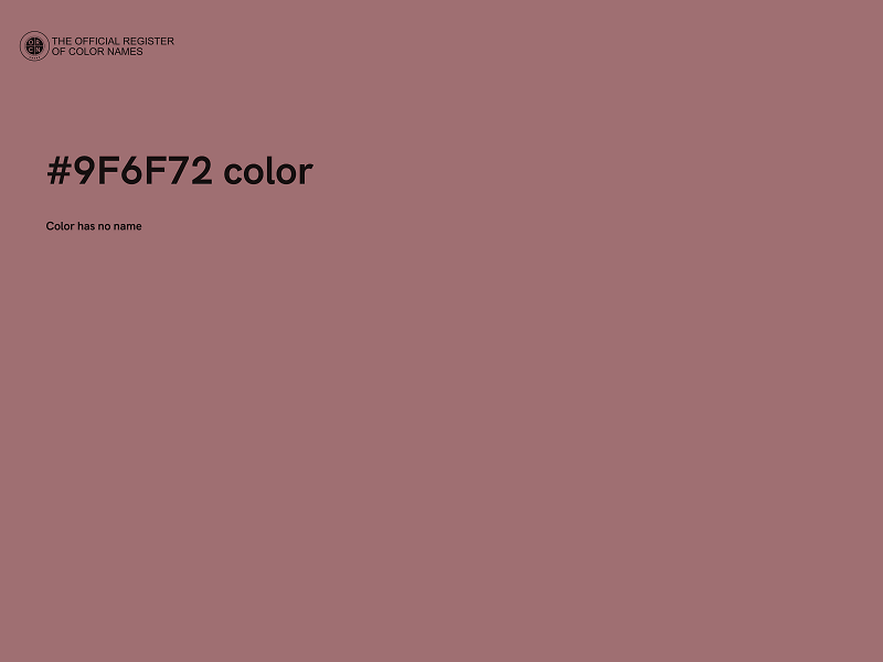 #9F6F72 color image