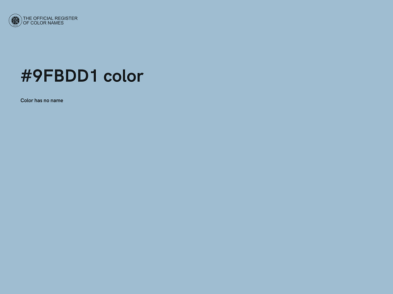 #9FBDD1 color image