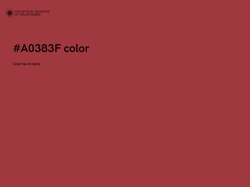 #A0383F color image