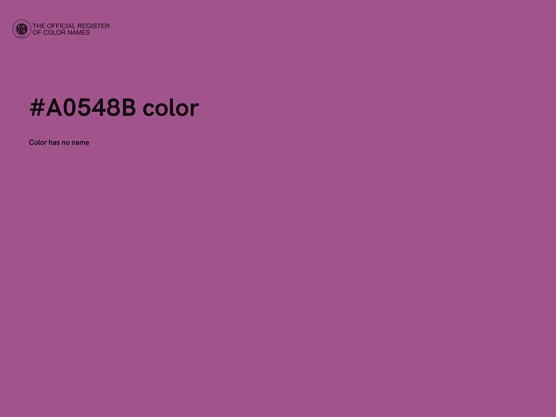 #A0548B color image