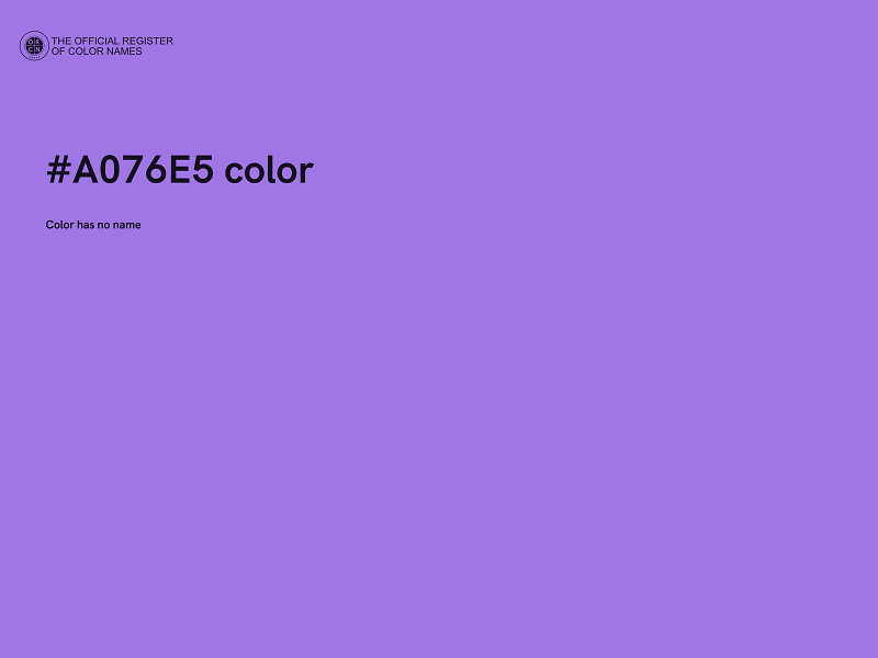 #A076E5 color image