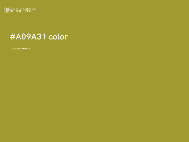 #A09A31 color image