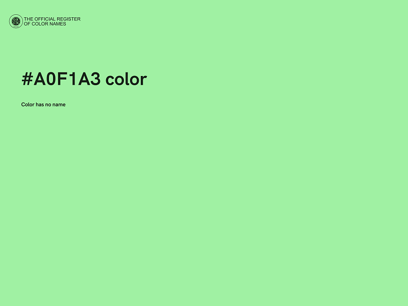 #A0F1A3 color image