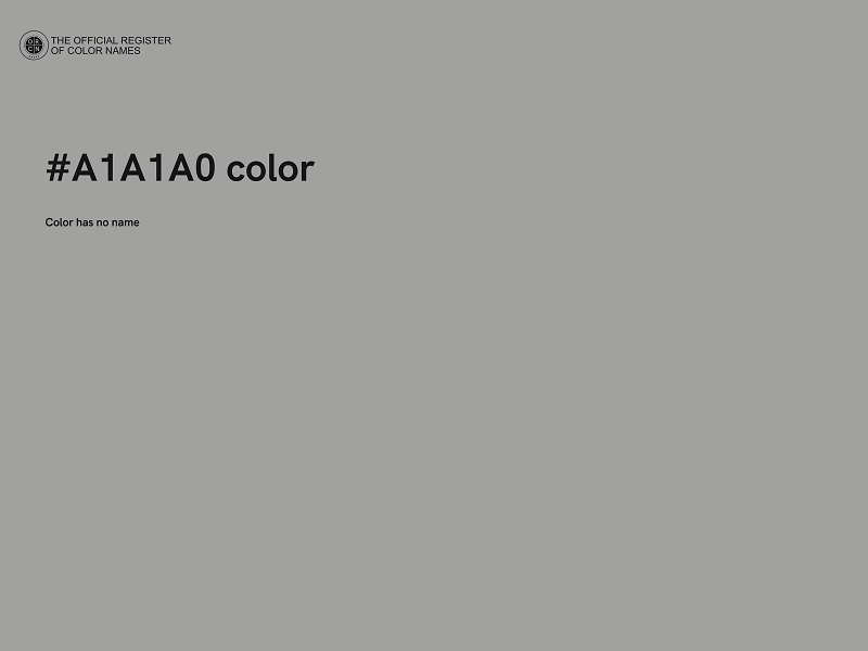 #A1A1A0 color image