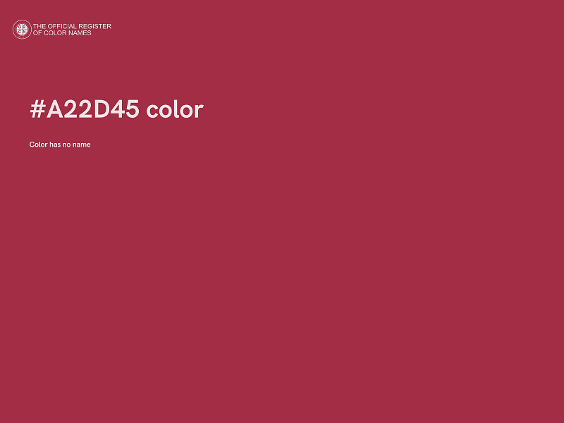 #A22D45 color image