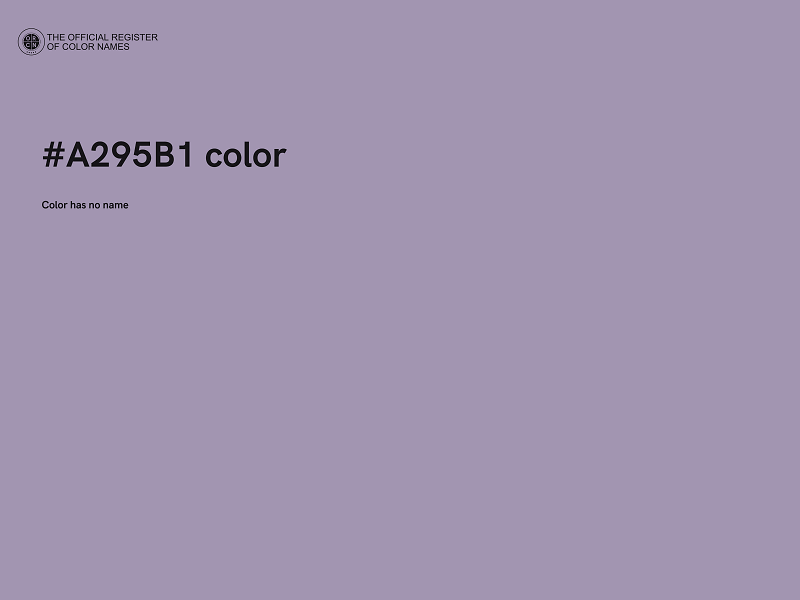 #A295B1 color image