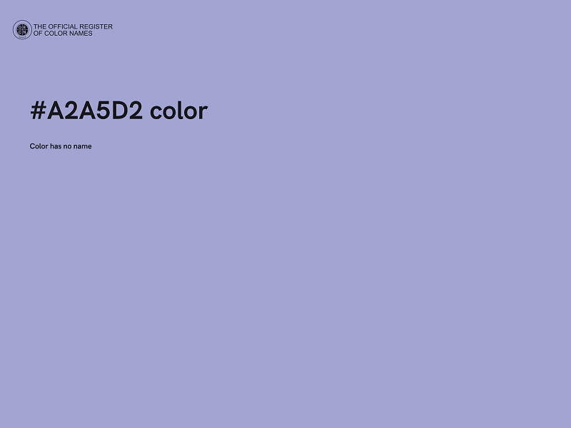 #A2A5D2 color image