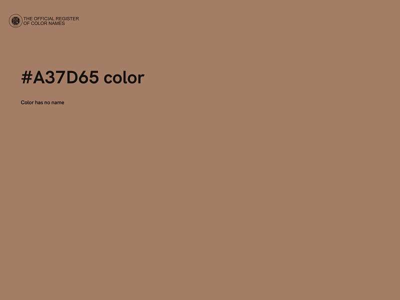 #A37D65 color image