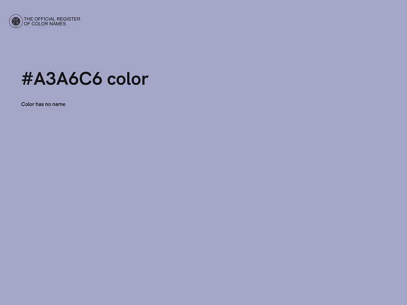 #A3A6C6 color image