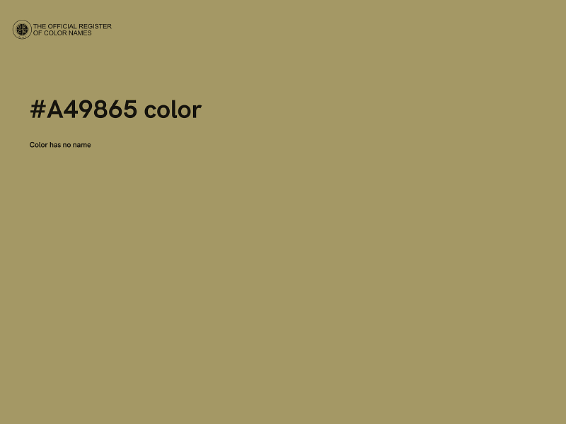 #A49865 color image