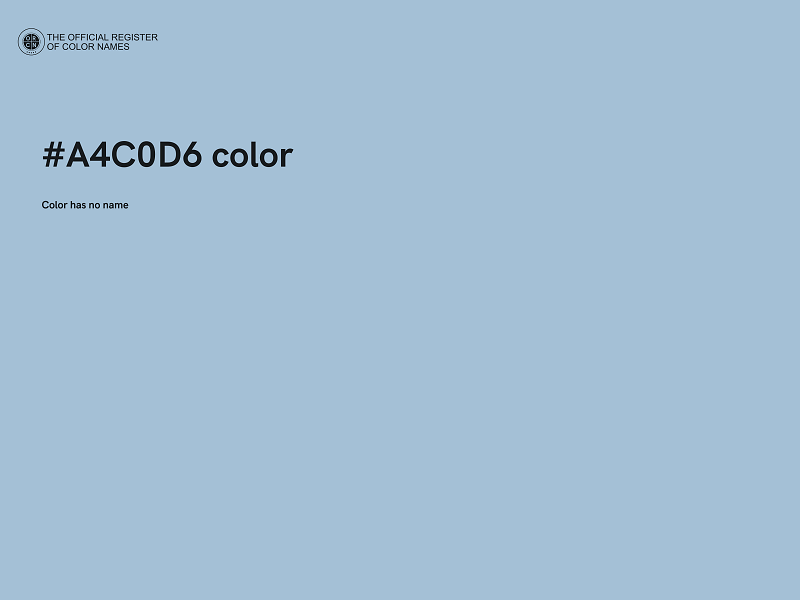 #A4C0D6 color image