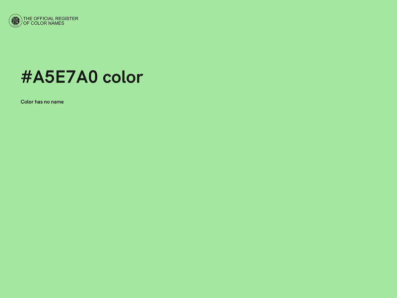 #A5E7A0 color image