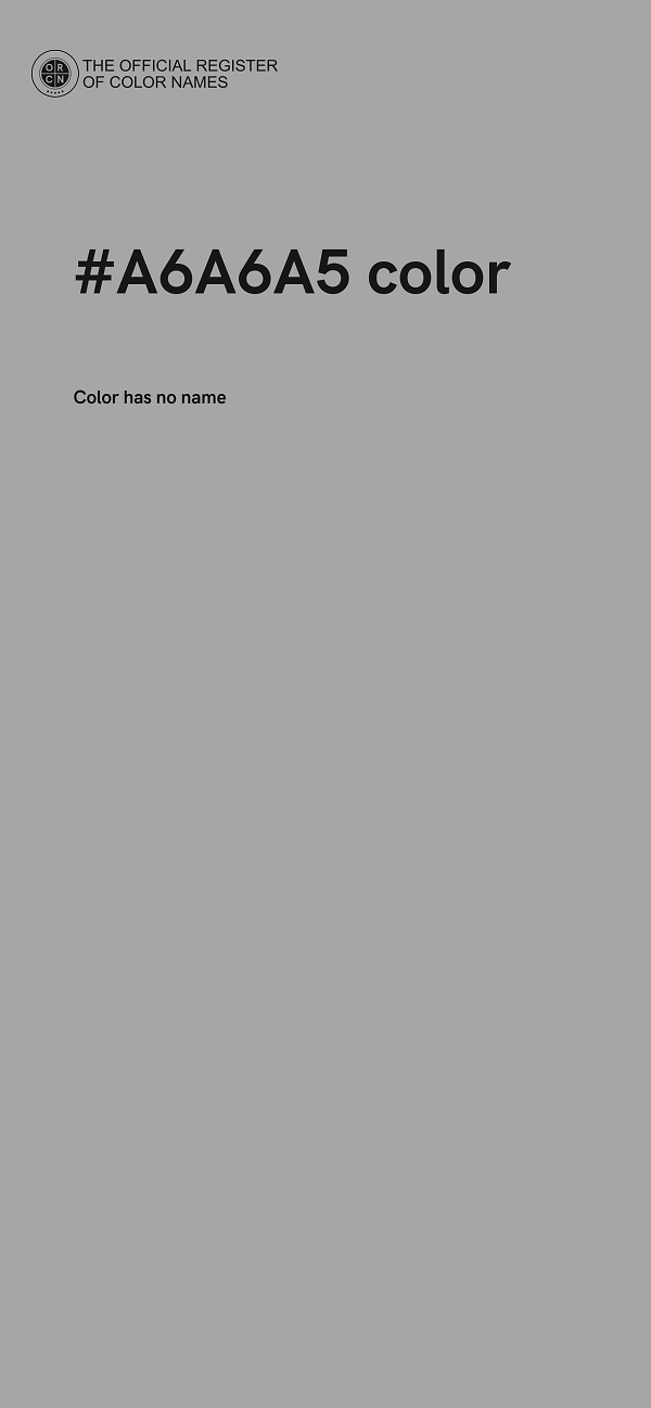 #A6A6A5 color image