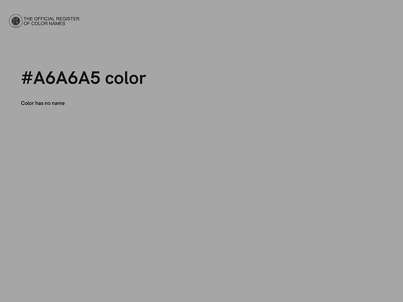 #A6A6A5 color image