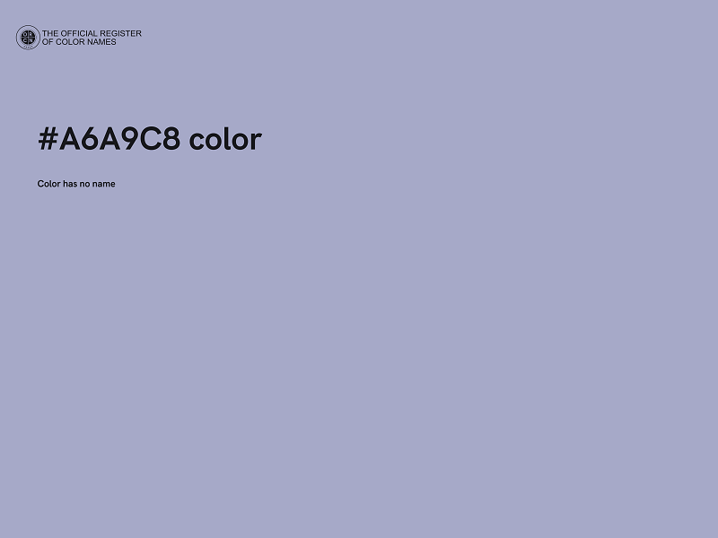 #A6A9C8 color image