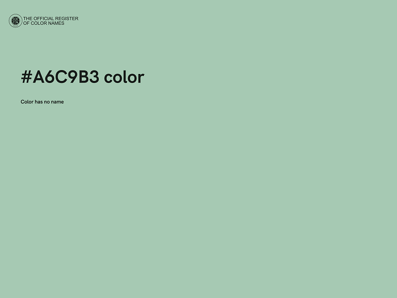 #A6C9B3 color image