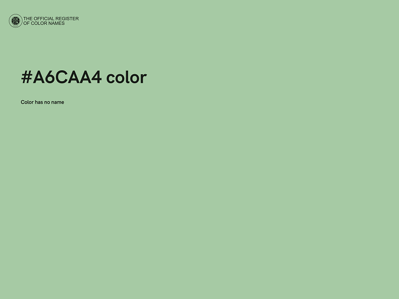 #A6CAA4 color image