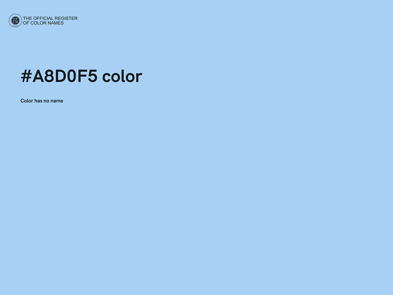 #A8D0F5 color image