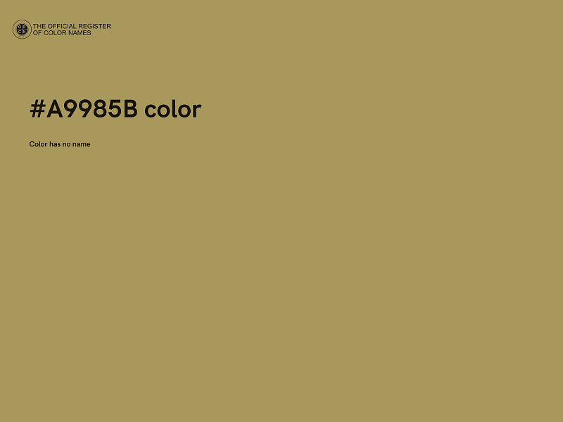 #A9985B color image