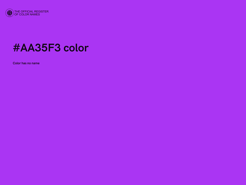 #AA35F3 color image