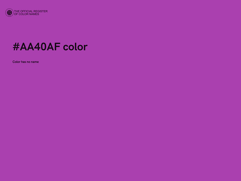 #AA40AF color image