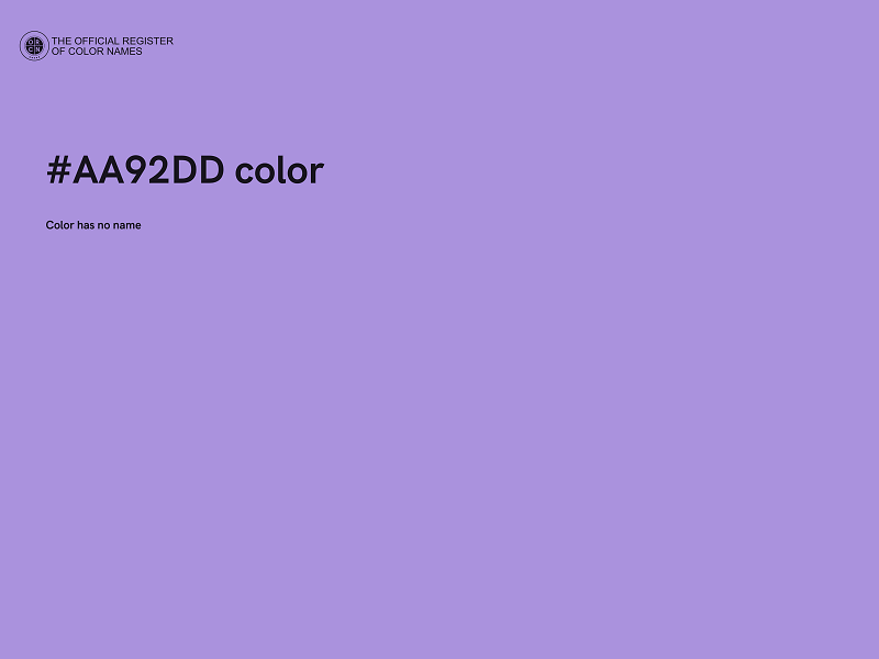 #AA92DD color image