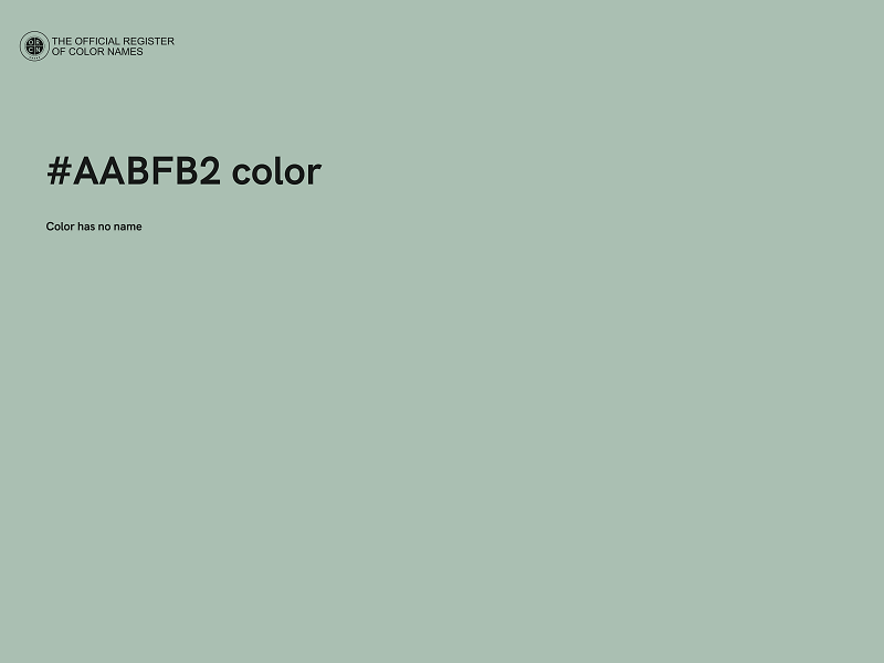 #AABFB2 color image