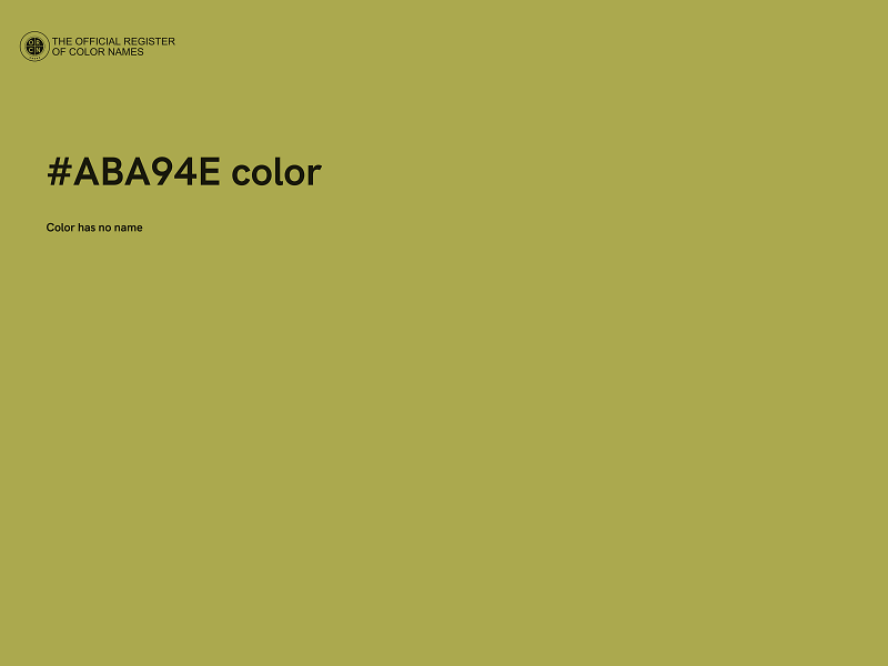 #ABA94E color image