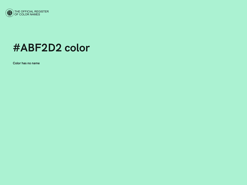 #ABF2D2 color image