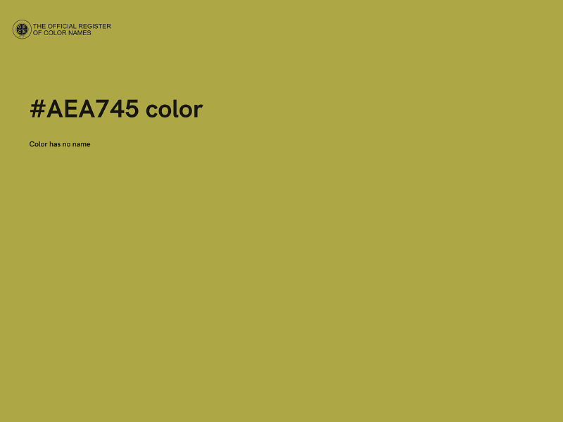 #AEA745 color image