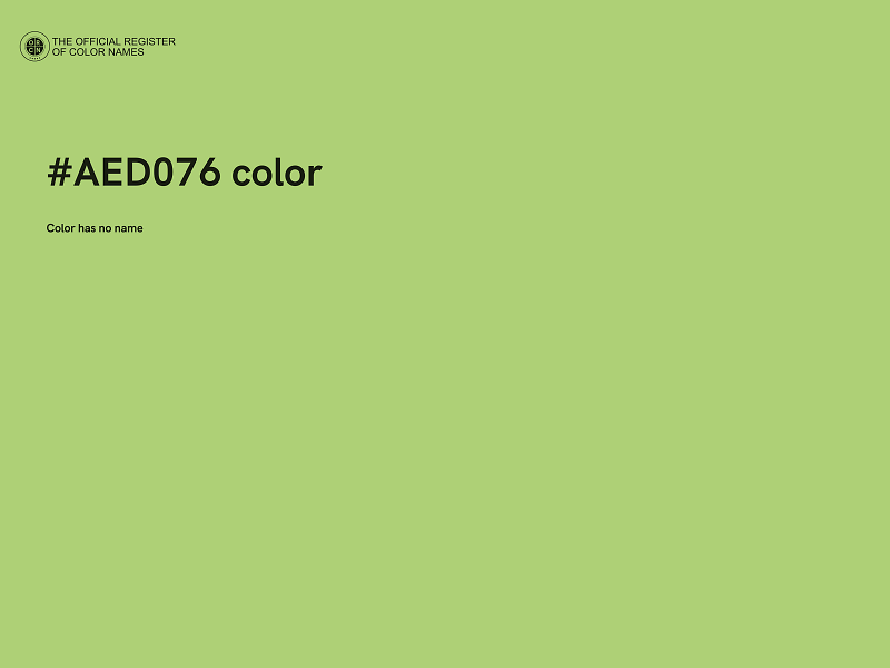 #AED076 color image