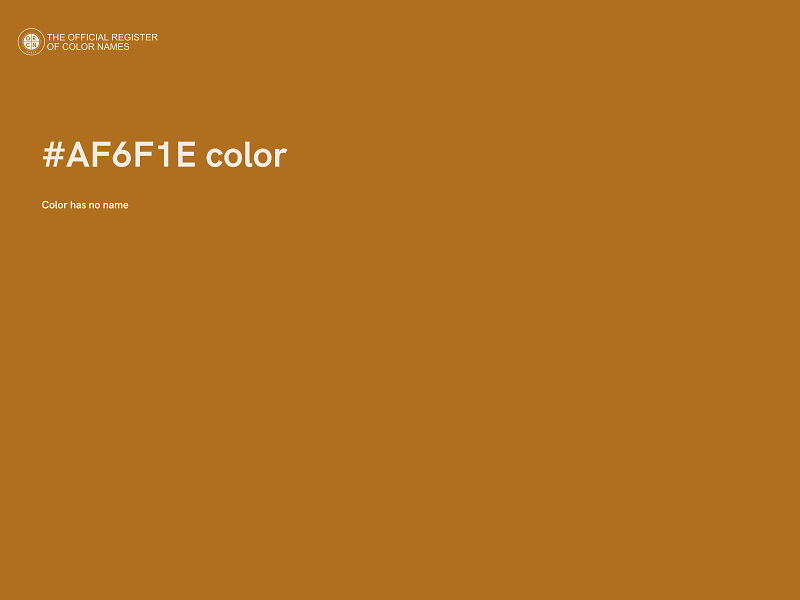 #AF6F1E color image