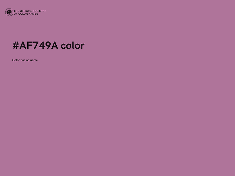 #AF749A color image