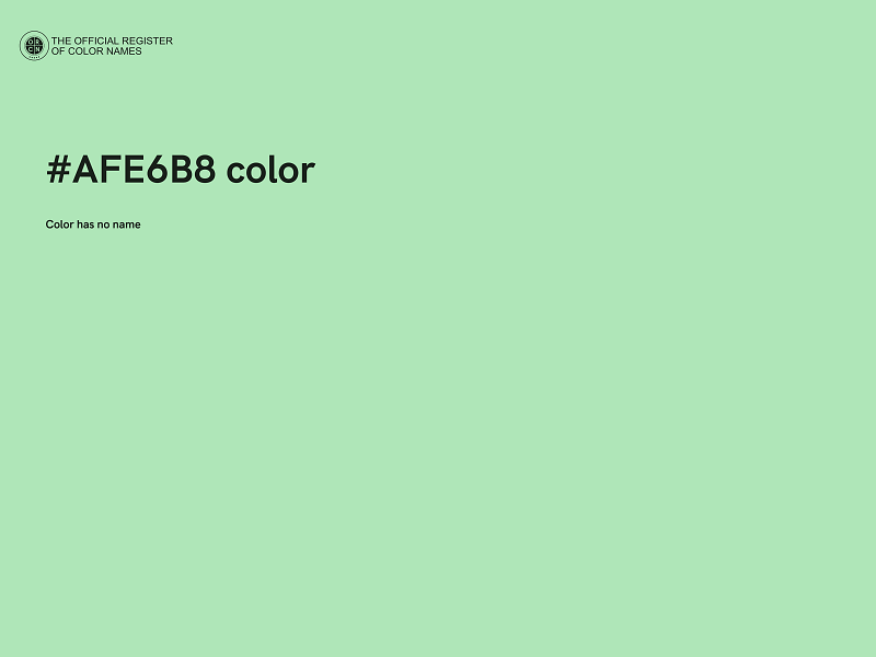 #AFE6B8 color image