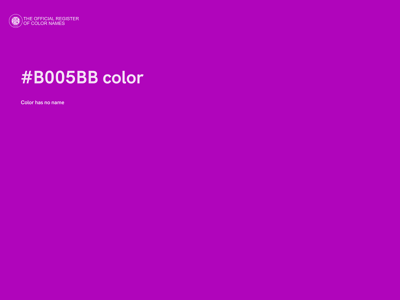 #B005BB color image