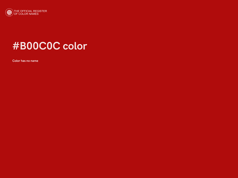 #B00C0C color image