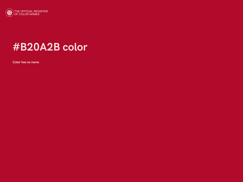 #B20A2B color image