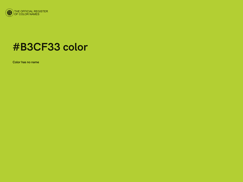 #B3CF33 color image